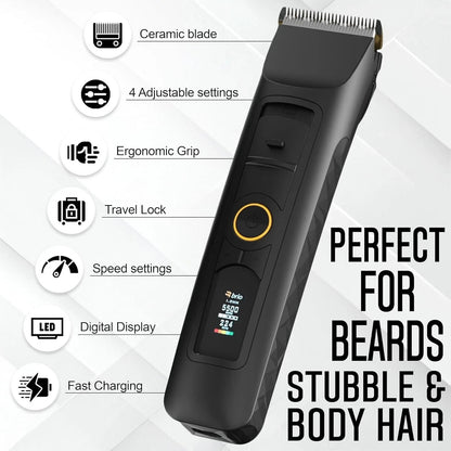 Brio Beardscape V2 Beard & Body Trimmer Cordless w/ Low Friction Ceramic Blade