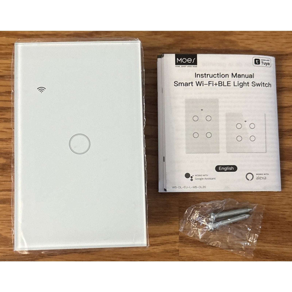 MOES WiFi Smart Wall Light Switch Glass Touch Alexa Google Tuya App Remote Voice