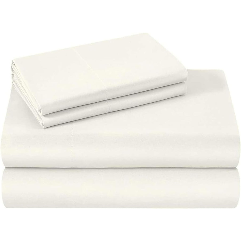 RV Bunk Camper Bed Sheet Set 42 x 80 Ivory 4PC Microfiber Wrinkle & Stain Resist