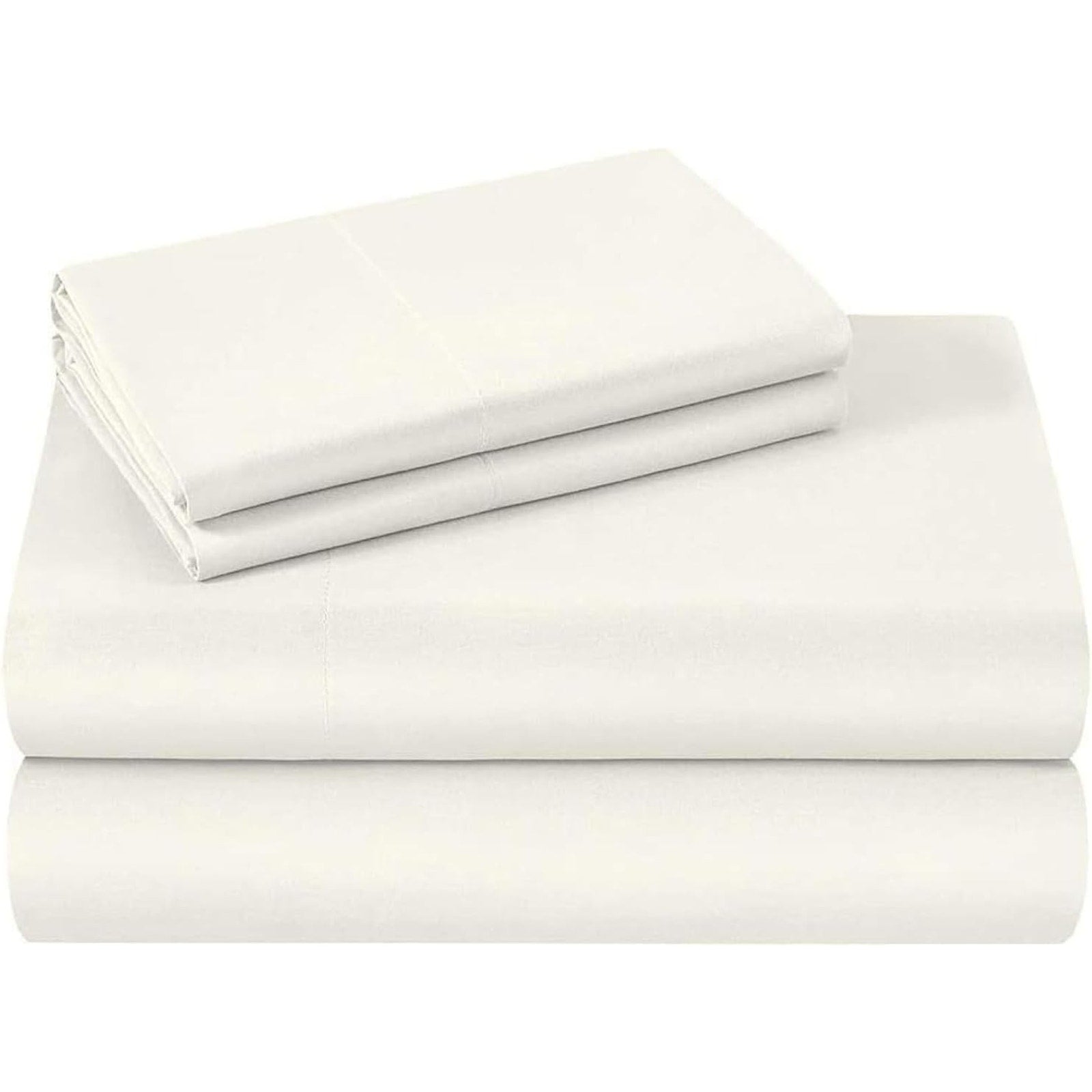 RV Bunk Camper Bed Sheet Set 42 x 80 Ivory 4PC Microfiber Wrinkle & Stain Resist