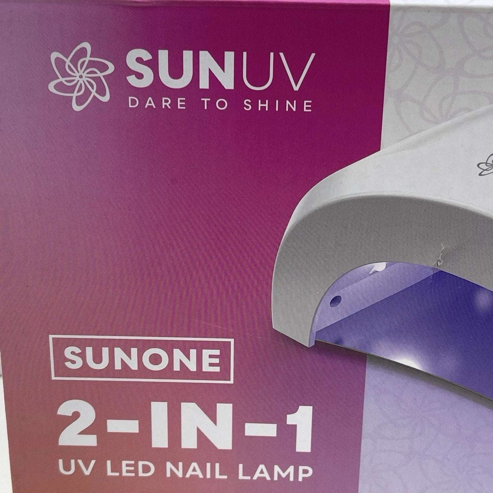 SUNUV SUNONE 2-in-1 UV LED Nail Lamp Quick-Dry Timer Memory Auto-Sensing White