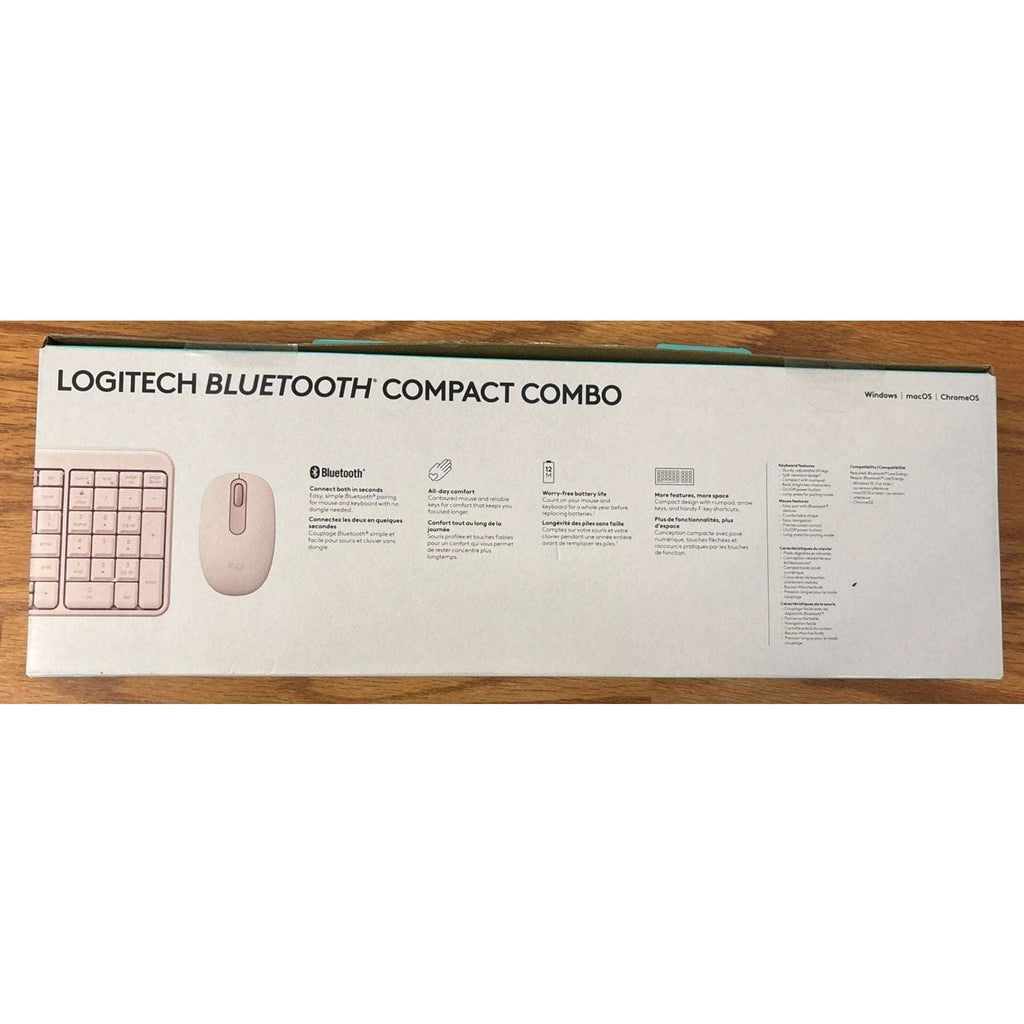 Logitech Compact Bluetooth Keyboard & Mouse Combo - Rose Pink 920-013509