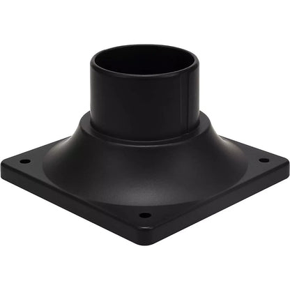 LIT-PaTH Outdoor Post Light Mounting Base 2-Pack Matte Black For Wet Locations