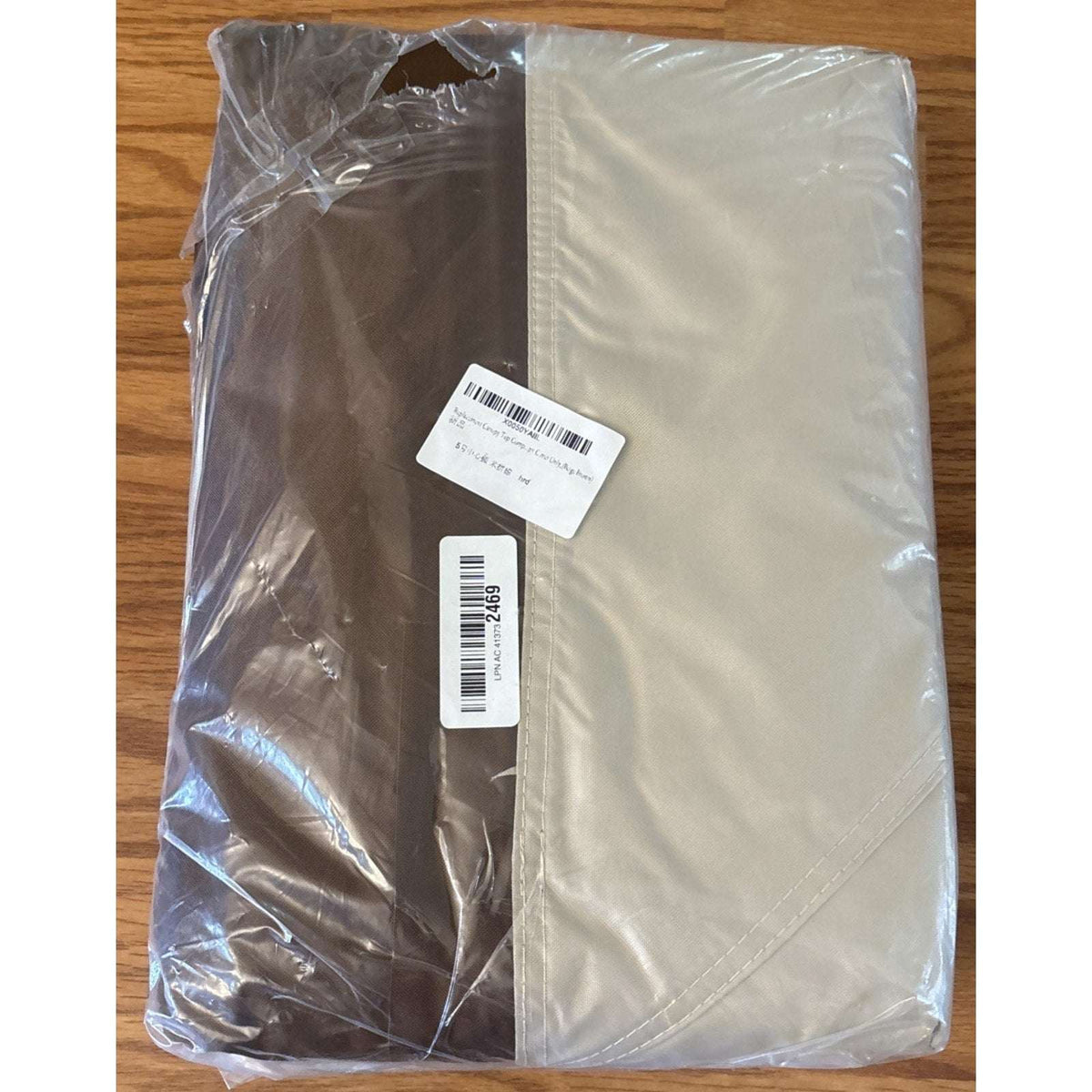 12x12 Gazebo Canopy Top Replacement Cover 2Tier UV Block Waterproof Beige Brown