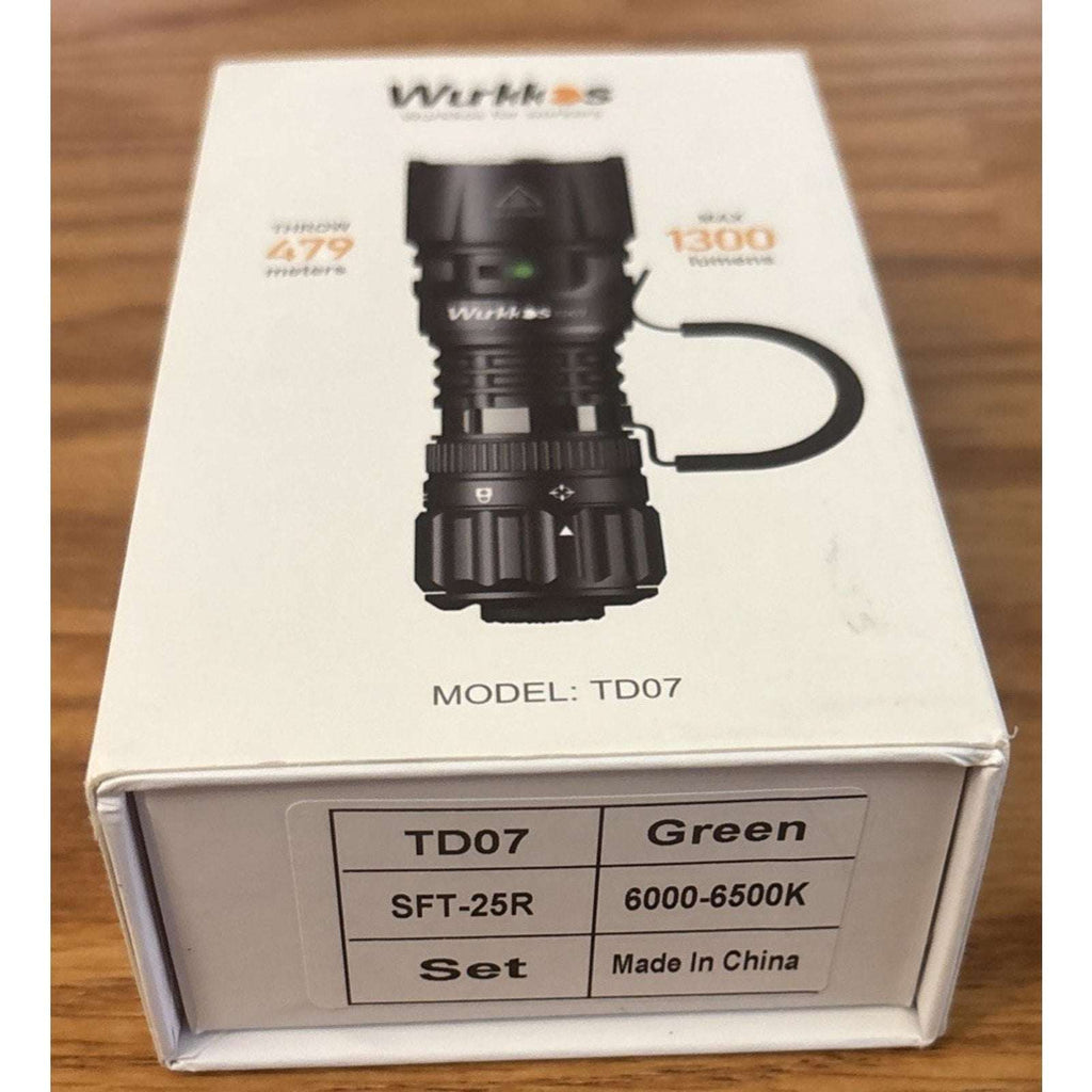 Wurkkos TD07 Led Torch Rechargeable 1300lm Waterproof Tactical Flashlight Olive