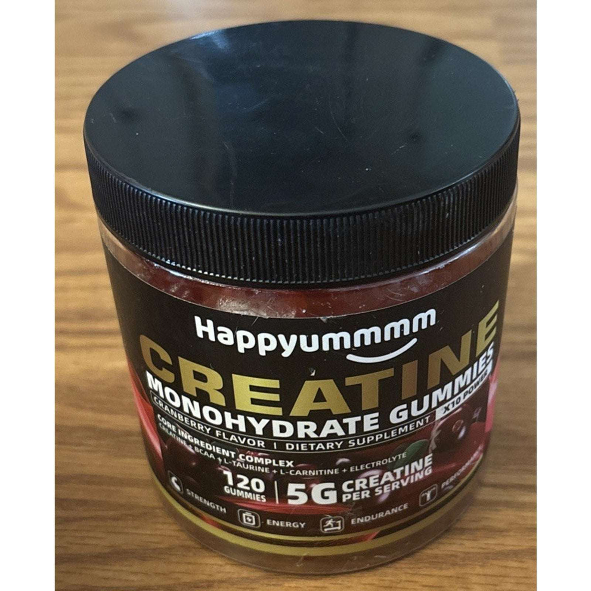 3x Happyummmm Creatine Monohydrate Gummies 5g Variety 120ct (360 Total) Exp 7/27