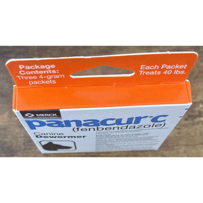 15-Pack Panacur C 4 gram Canine 40lbs Dewormer Treatment Packets EXP: 06/2027