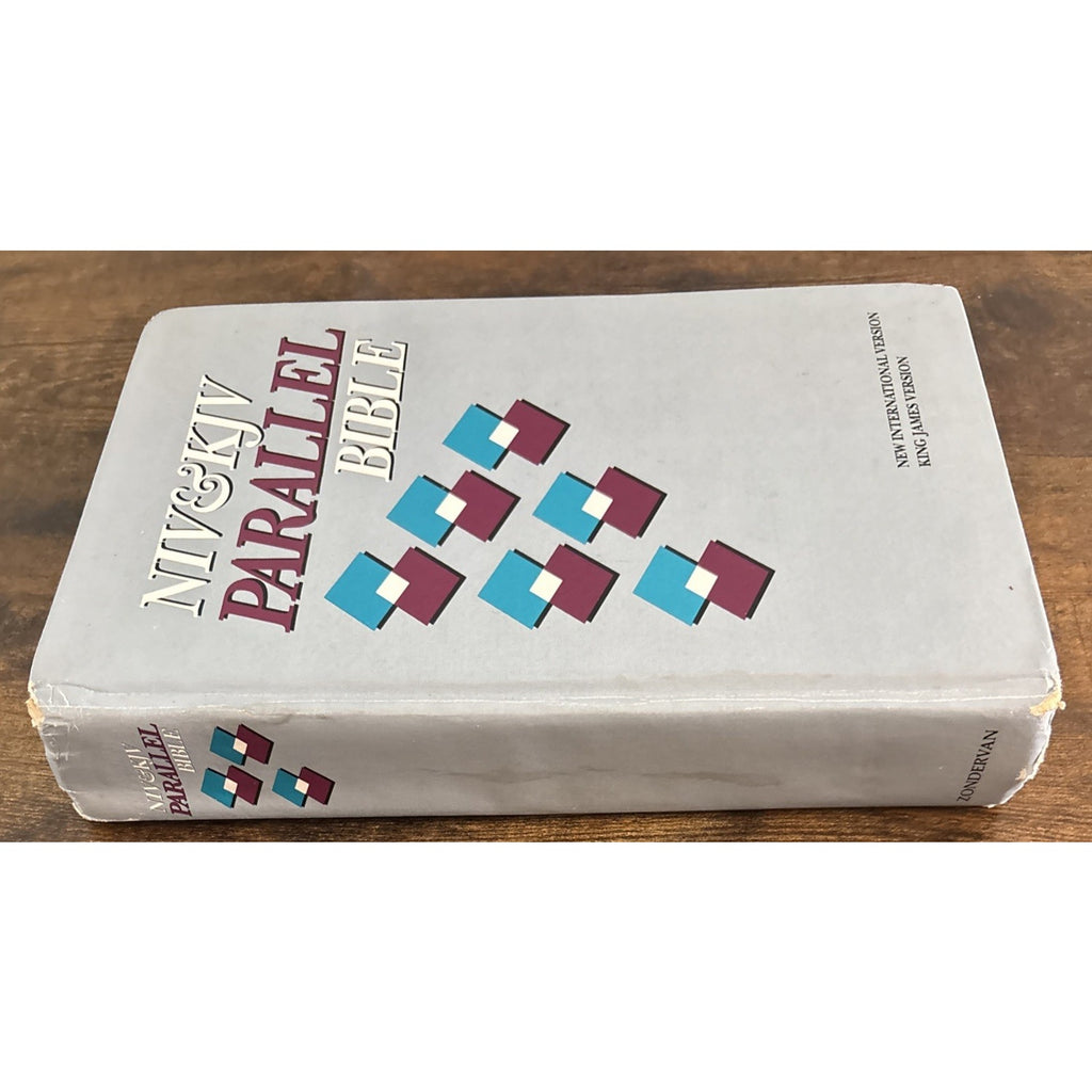 NIV / KJV Parallel Bible, Zondervan 1989 Hardcover with Labeled Book Tabs