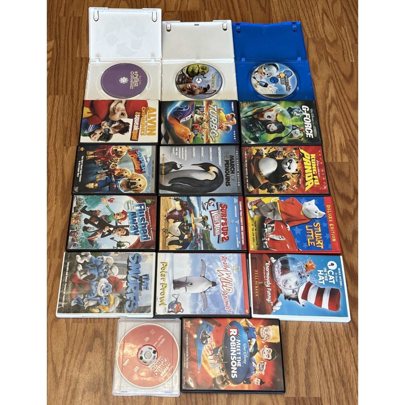 17 DVD Lot Disney Dreamworks+ G-Force Mario Bros Turbo Kung Fu Panda Surfs Up 2