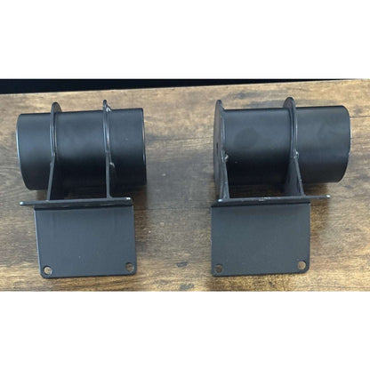 2Pc Steel Patio Umbrella Holder Corner Deck Mount Outdoor Umbrella Clamp Bracket