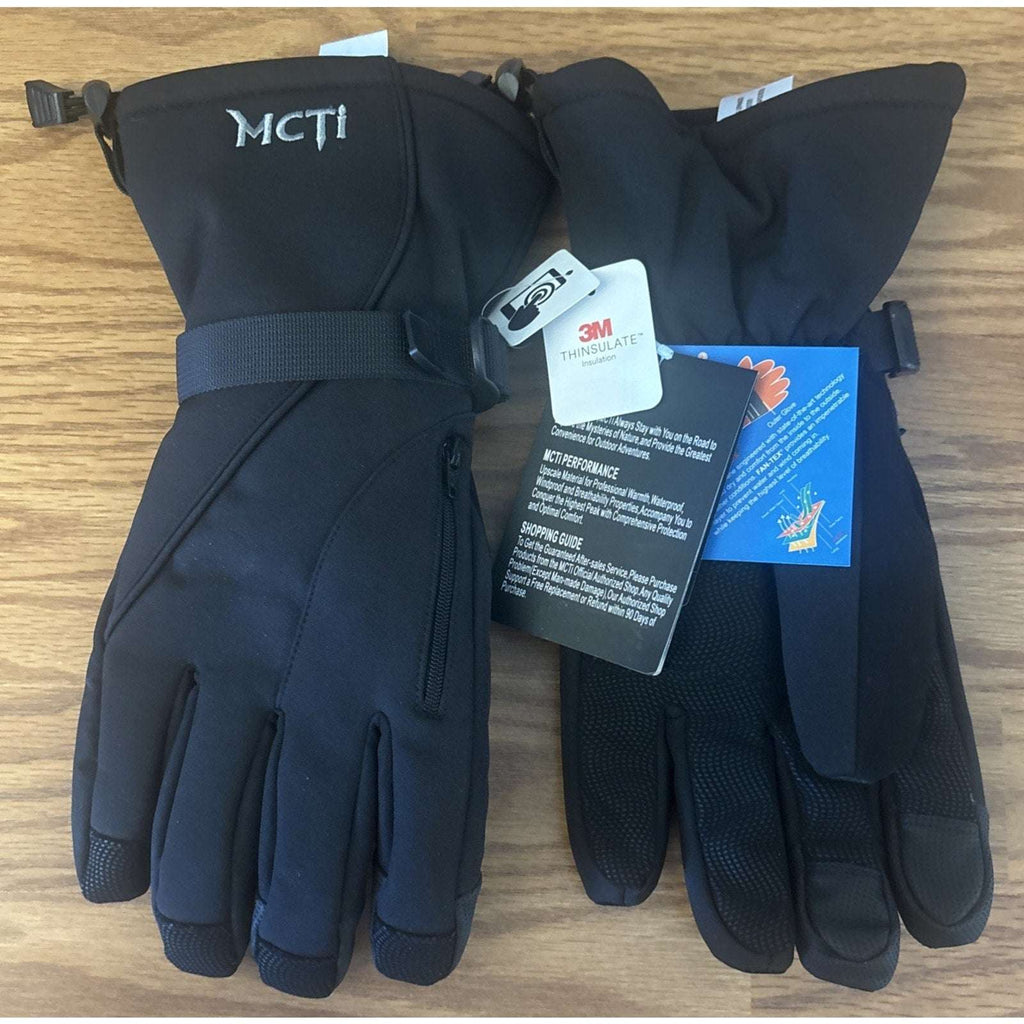 MCTi Waterproof Mens Ski Gloves Winter Warm 3M Thinsulate Snowboard Large Black
