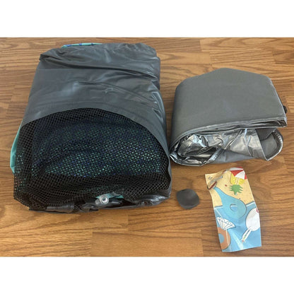 Inflatable 2 Person River Tube Float w/ Cooler Heavy Duty Double Water Pool Lake