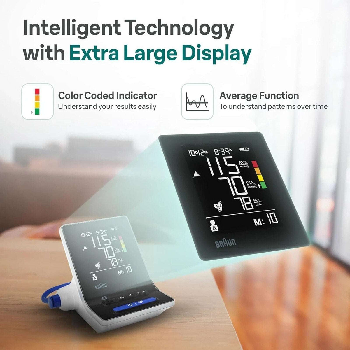 Braun ExactFit 3 Blood Pressure Monitor Large Display 2 Cuffs 80 Memory Slots