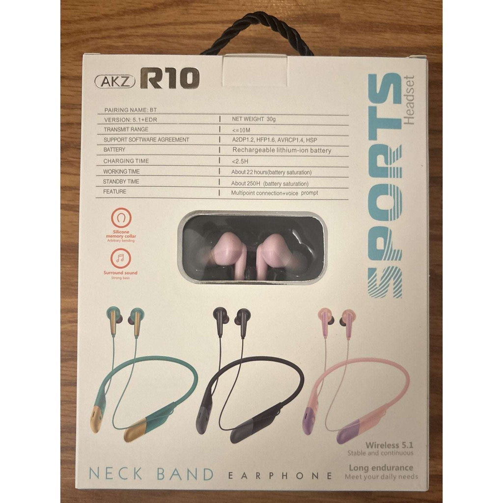 Bluetooth Headphones Neckband, Retractable Headset Wireless Sports Earbuds Noise