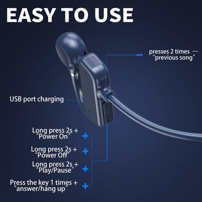 Open Ear Bluetooth 5.1 Sport Headphones Wireless Bone Conduction Earbuds Recharg