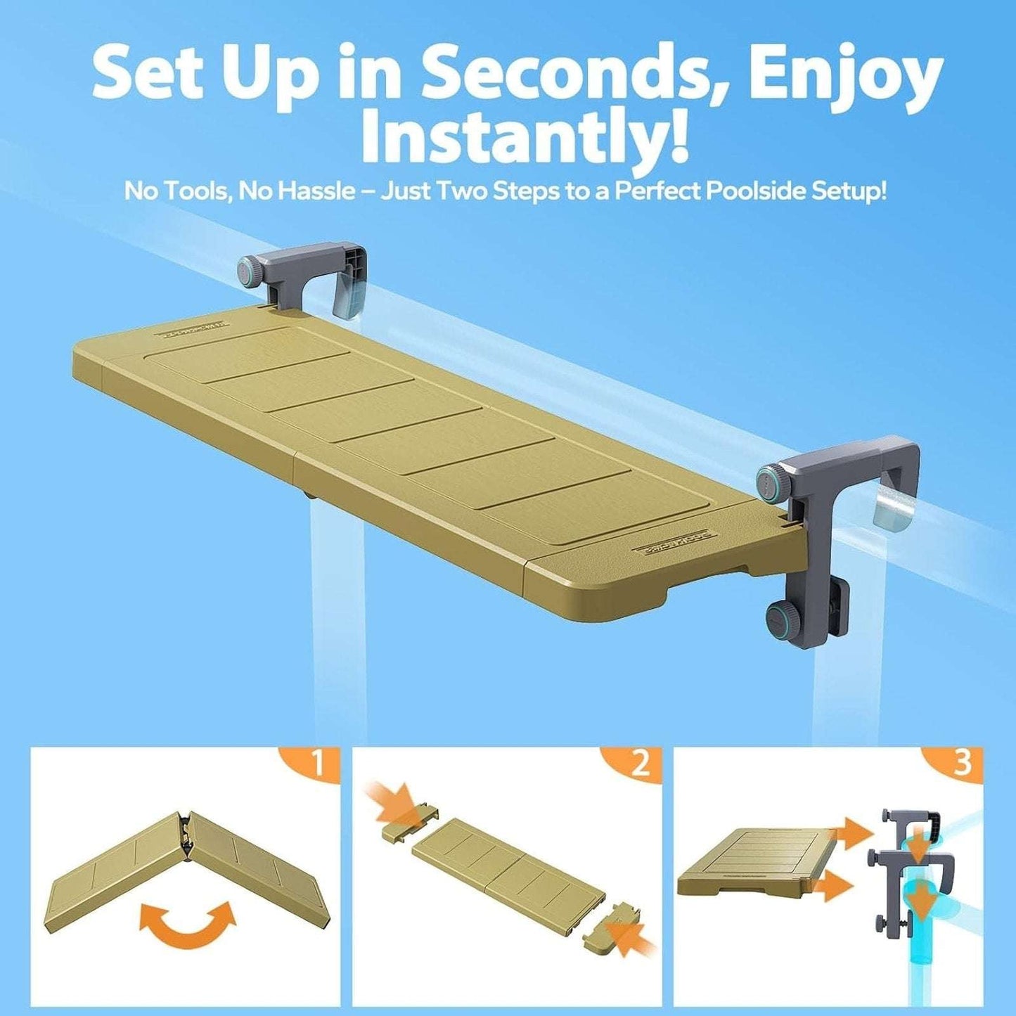 Poolside Bar, Swim Up Bar for Above-Ground Swimming Pools Patio Pool Side Table