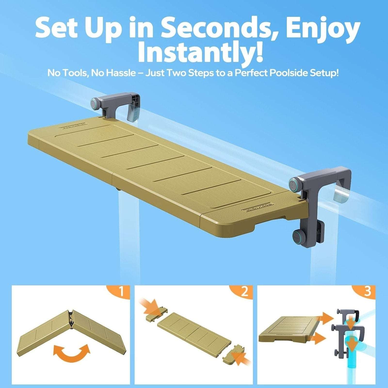 Poolside Bar, Swim Up Bar for Above-Ground Swimming Pools Patio Pool Side Table