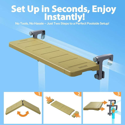 Poolside Bar, Swim Up Bar for Above-Ground Swimming Pools Patio Pool Side Table