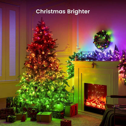 App-Controlled Bluetooth Smart RGB Christmas Lights 200 LED 66Ft w/ Music Flow