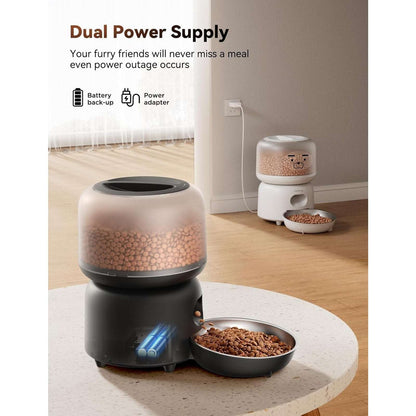 3L Automatic Cat Pet Food Dispenser Feeder w/ APP Control, Up to 10 Meals Daily