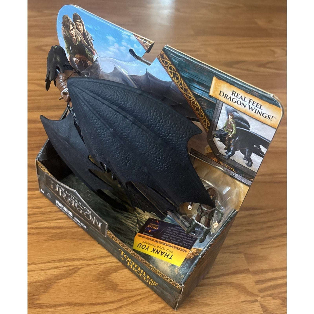 How to Train Your Dragon Toothless + Hiccup Action Figure Feel Real Dragon Wings