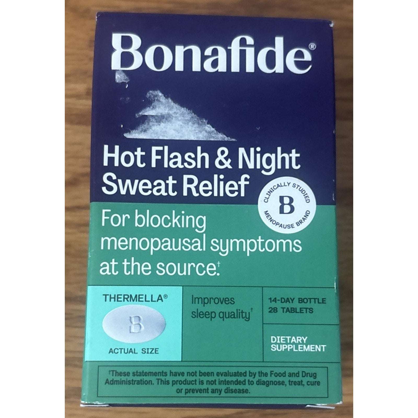 Bonafide Thermella Hot Flash & Night Sweat Relief 28pc Menopause Support Exp2027