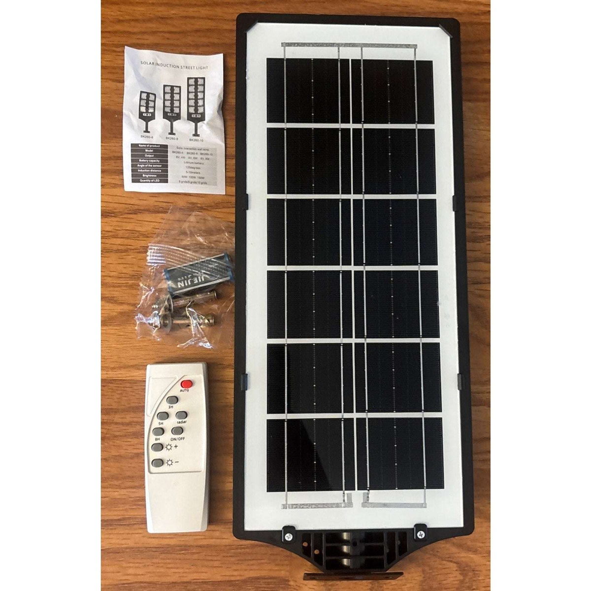 Outdoor Solar LED Street Flood Light Dusk To Dawn Remote Controlled & Waterproof