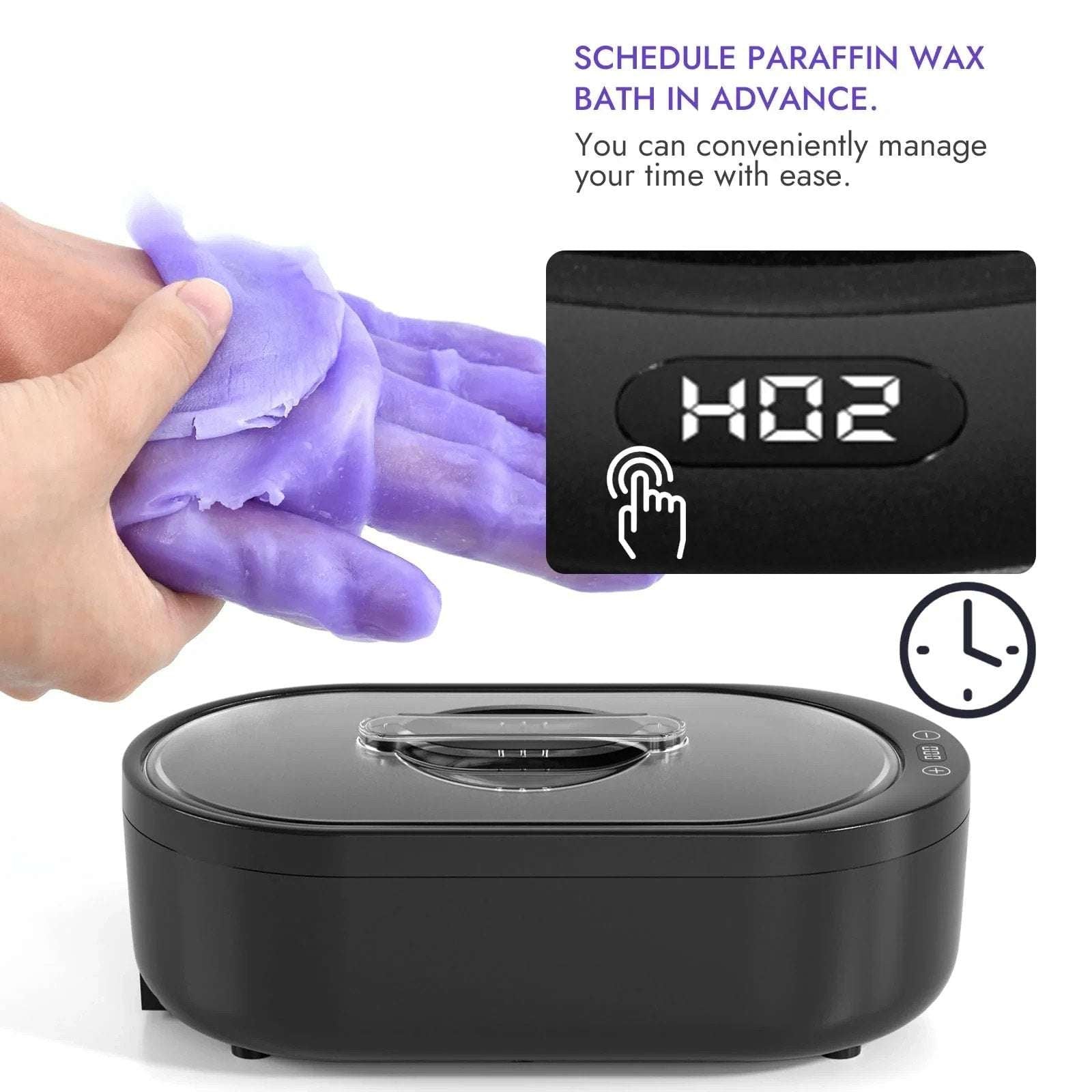 Electric Paraffin Wax Machine for Hands and Feet - Home Spa Kit Wax Mitts Liners