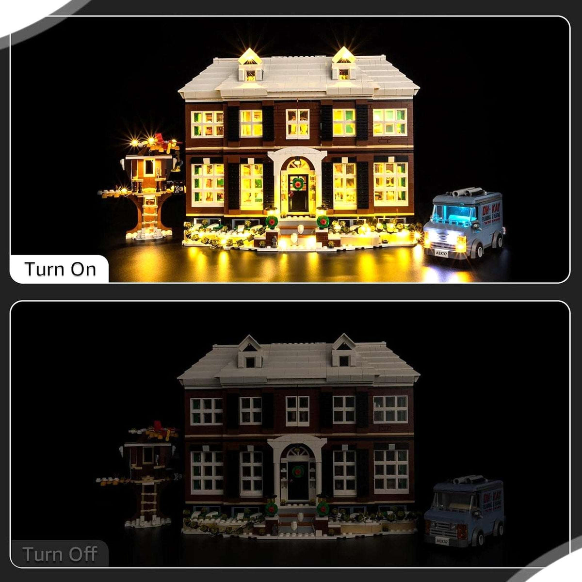 LED Light Kit for Lego Home Alone House 21330 - Upgraded Layered Lighting Design