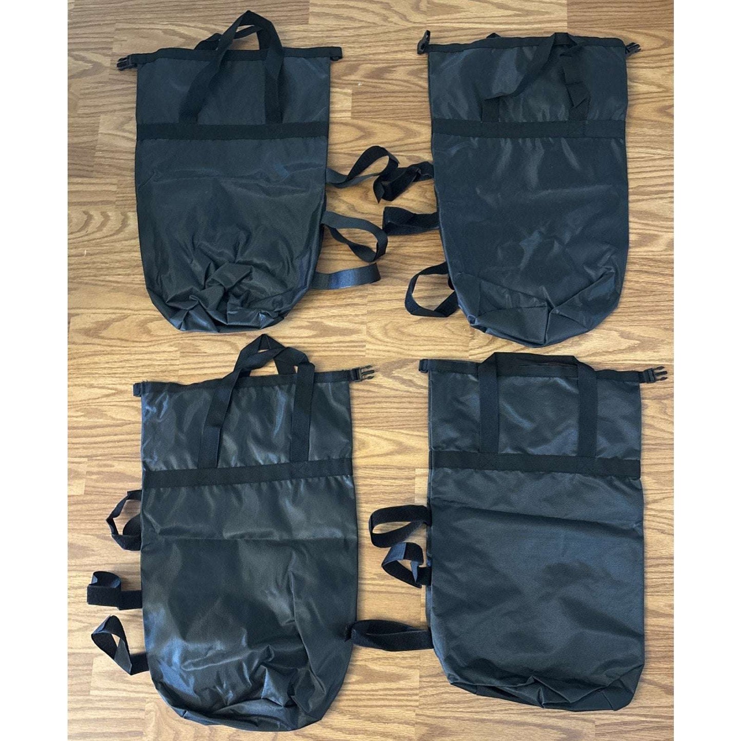 300lbs Canopy Weights Sand Bags Set of 4, XL Heavy Duty 1680D Black Sandbags