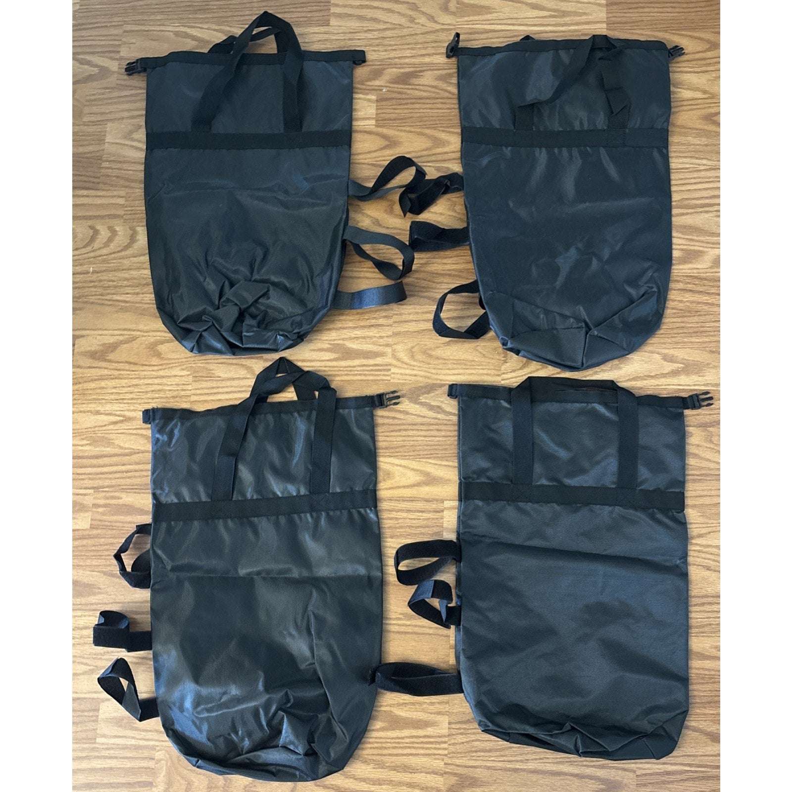 300lbs Canopy Weights Sand Bags Set of 4, XL Heavy Duty 1680D Black Sandbags