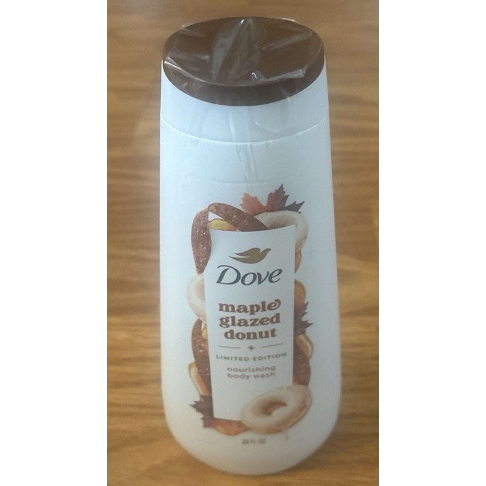 3PC Dove Limited Edition Maple Glazed Donut 1 x Body Wash & 2 x Body Scrub Set