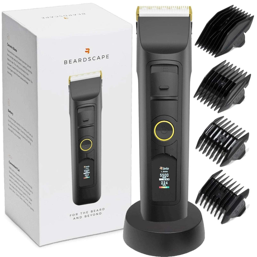 Brio Beardscape V2 Beard & Body Trimmer Cordless w/ Low Friction Ceramic Blade