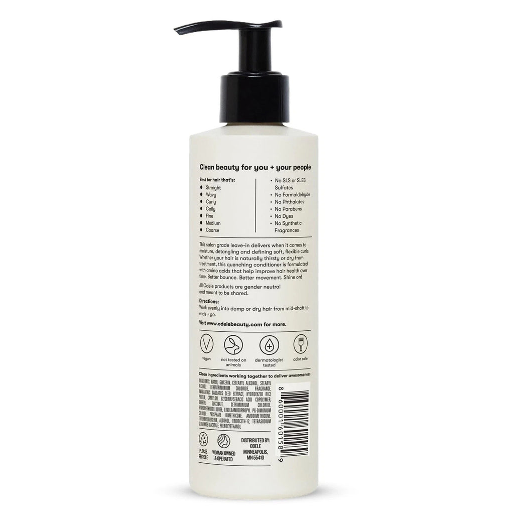 Odele Leave-In Conditioner, Deep Moisture & Frizz Control, All Hair Types, 8 oz