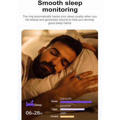 Smart Ring 3 w/ Charging Case Health Sleep Tracker w APP Waterproof Size 10 GOLD