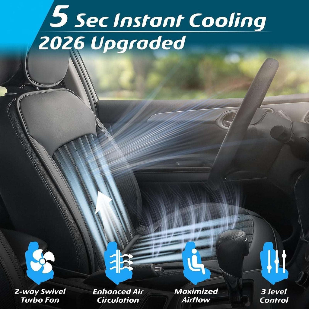 2026 Cooling & Massage Car Seat Cover(Front Seat)Cushion, 12V-24V Universal Fit