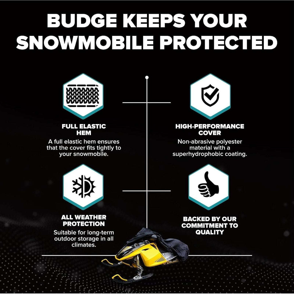 Budge Sportsman Snowmobile Cover, All-Weather Heavy-Duty Protection 130*51*48