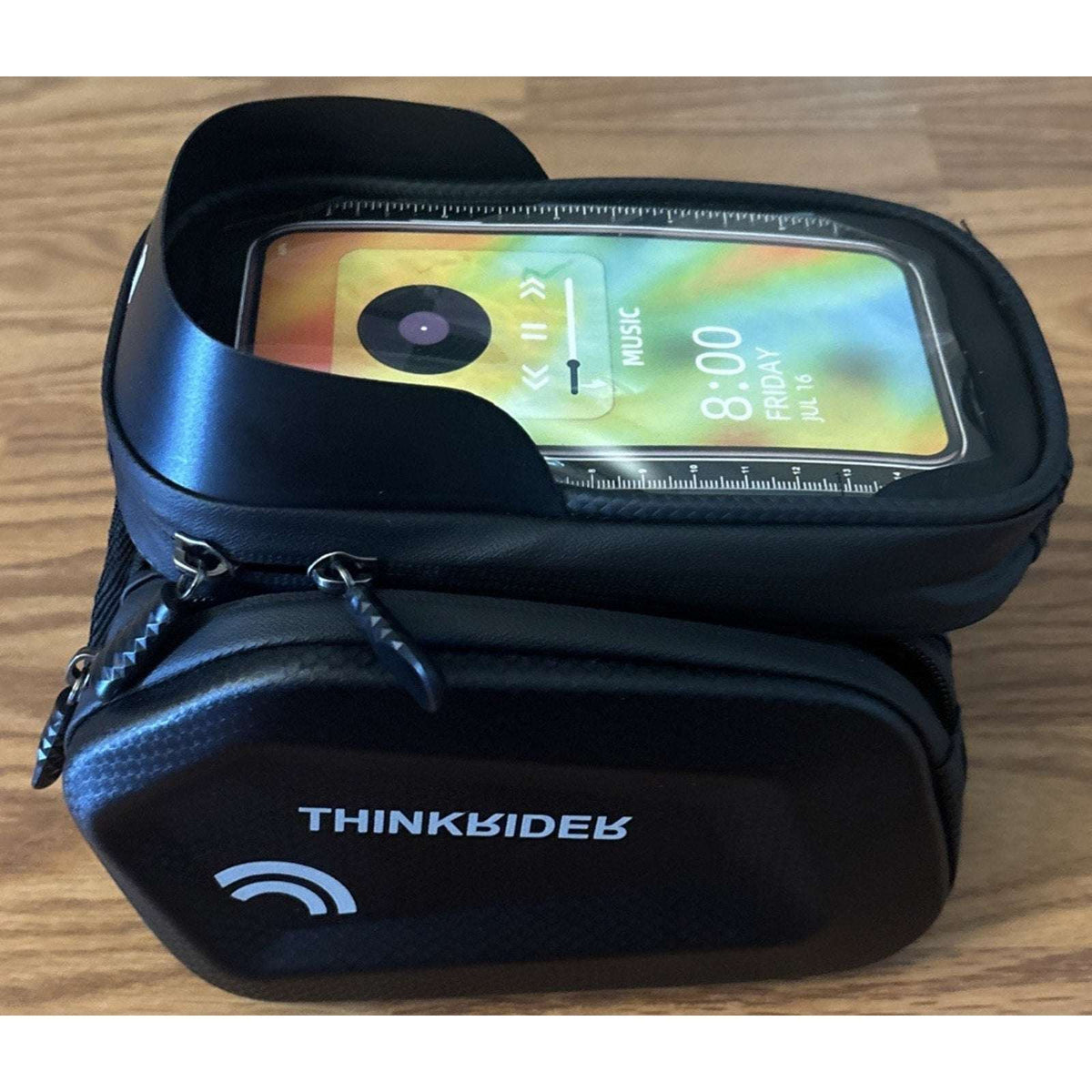 ThinkRider 3Pocket Top Tube Frame Mount Bike Bag Waterproof Cycling Phone Holder