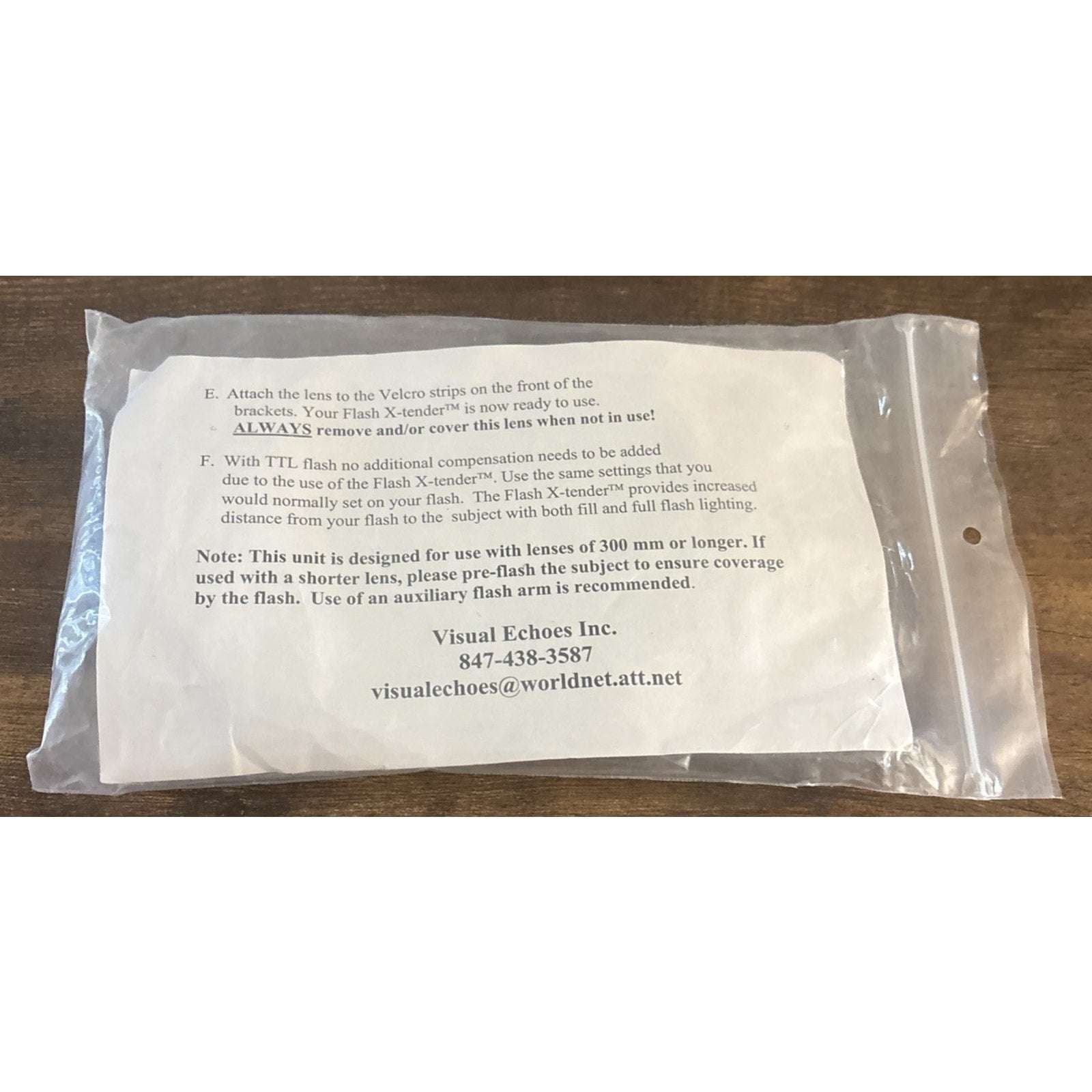 Visual Echoes FX2 Better Beamer Flash X-Tender Extender Nikon SB-25 SB-26 SB-28