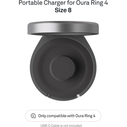 Oura Ring 4 Portable Charging Case Size 8 - NEW - 90 Min Full Charge
