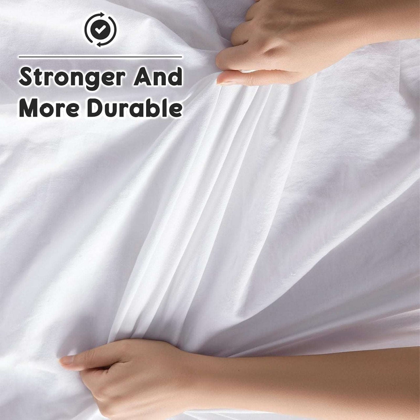100% French Pure Linen Sheet Set Deep Pockets Queen Size Breathable & Cooling