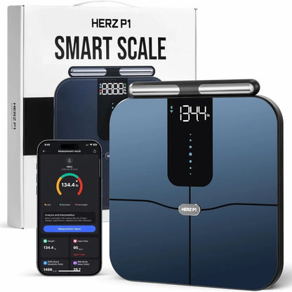 Herz P1 Smart Scale 8-Electrode Body Composition w/ 56 Metrics BMI Bluetooth APP