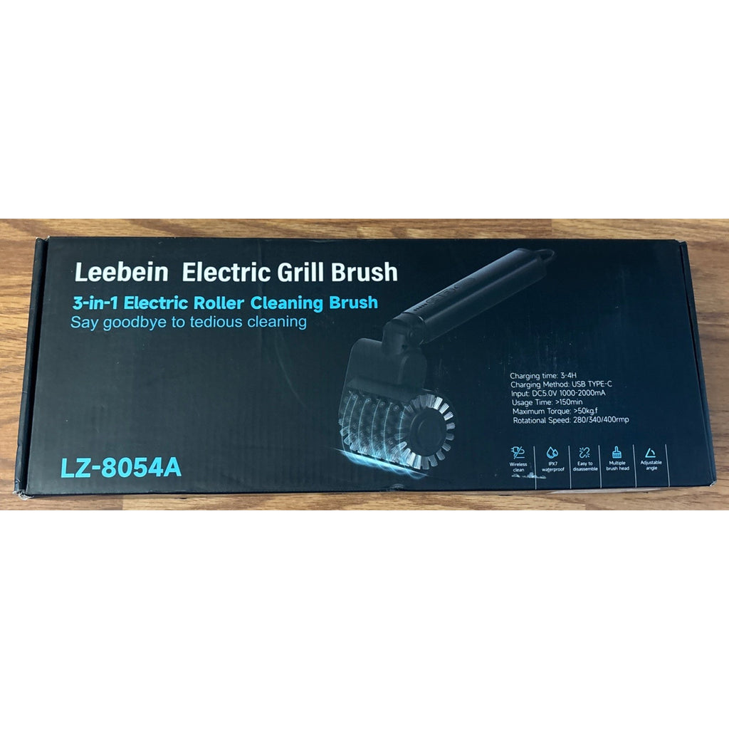 Leebein Electric Rotary Grill Brush 2026 BBQ Cleaner w/ 3 Heads 3 Speeds 480RPM