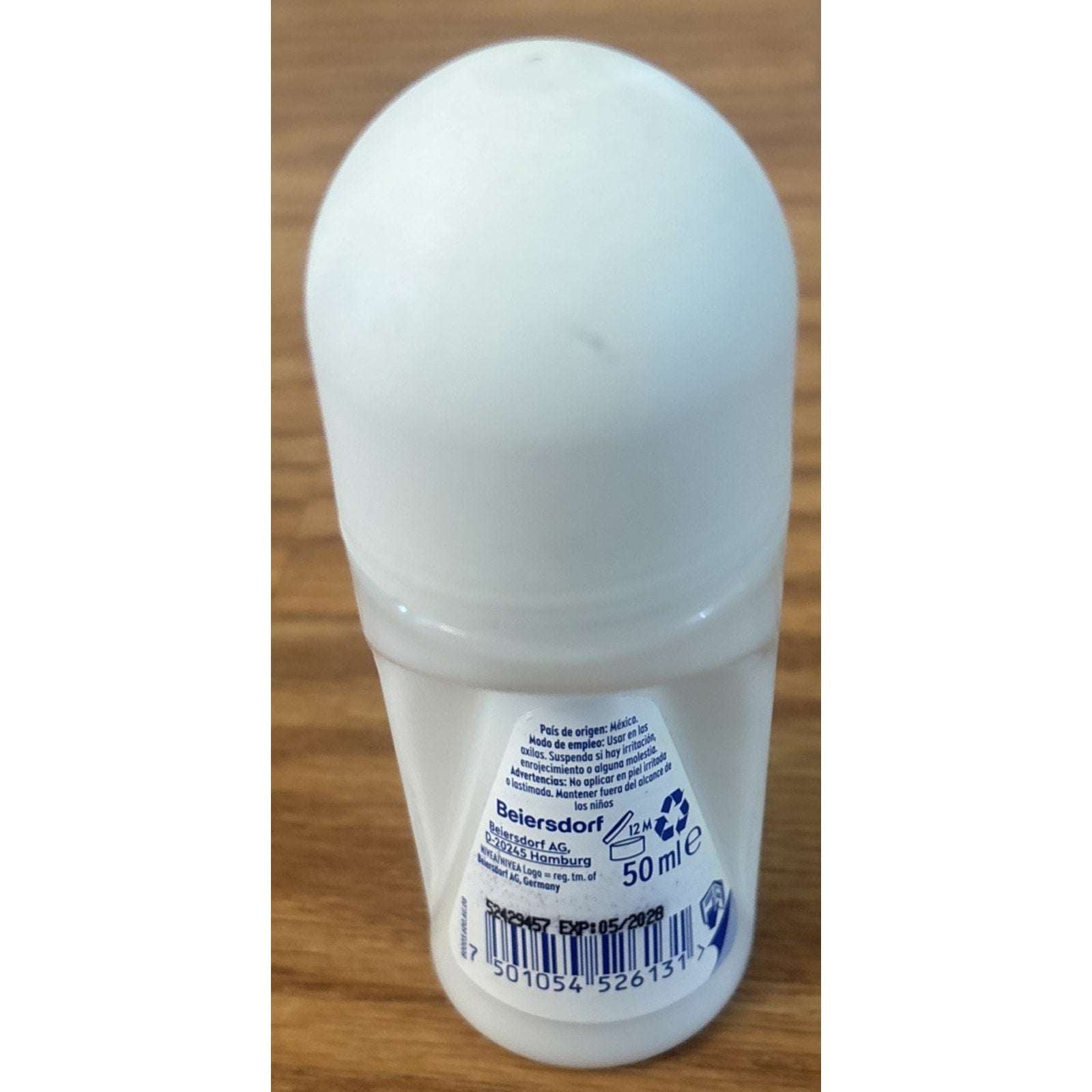 Nivea ROLL ON Efecto Satin Tono Natural Antiperspirant 50ml Exp 05/28