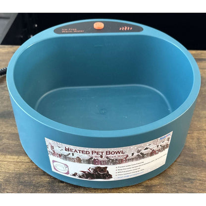35W Heated Pet Water Bowl Waterproof Thermostatically Control AntiChew Cord 2.2L
