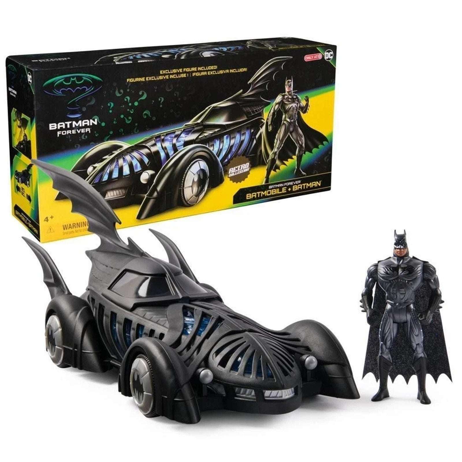 DC Comics Batman Forever Retro Collection Batmobile + Action Figure Spin Master