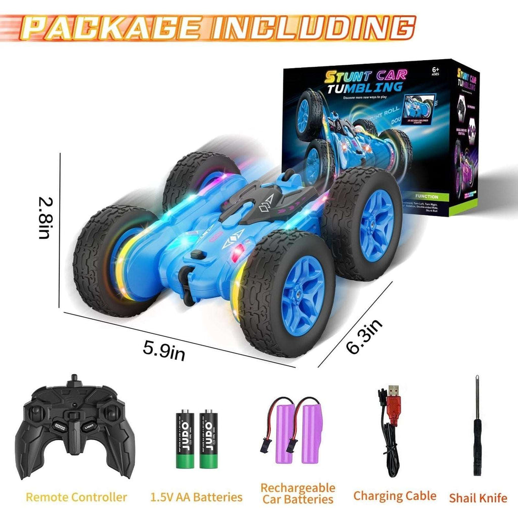 4WD Stunt RC Car Double-Sided 360° Rotating Drift Remote Control Truck w/ Lights