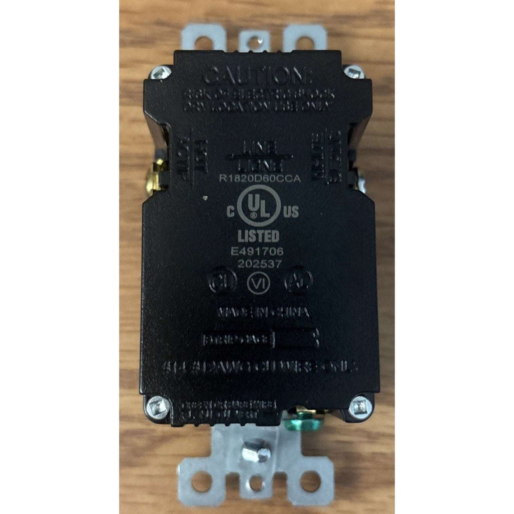 30W 6.0 Amp 3-Port USB Wall Outlet 20A Duplex Receptacle w/ Dual Type C & A Port