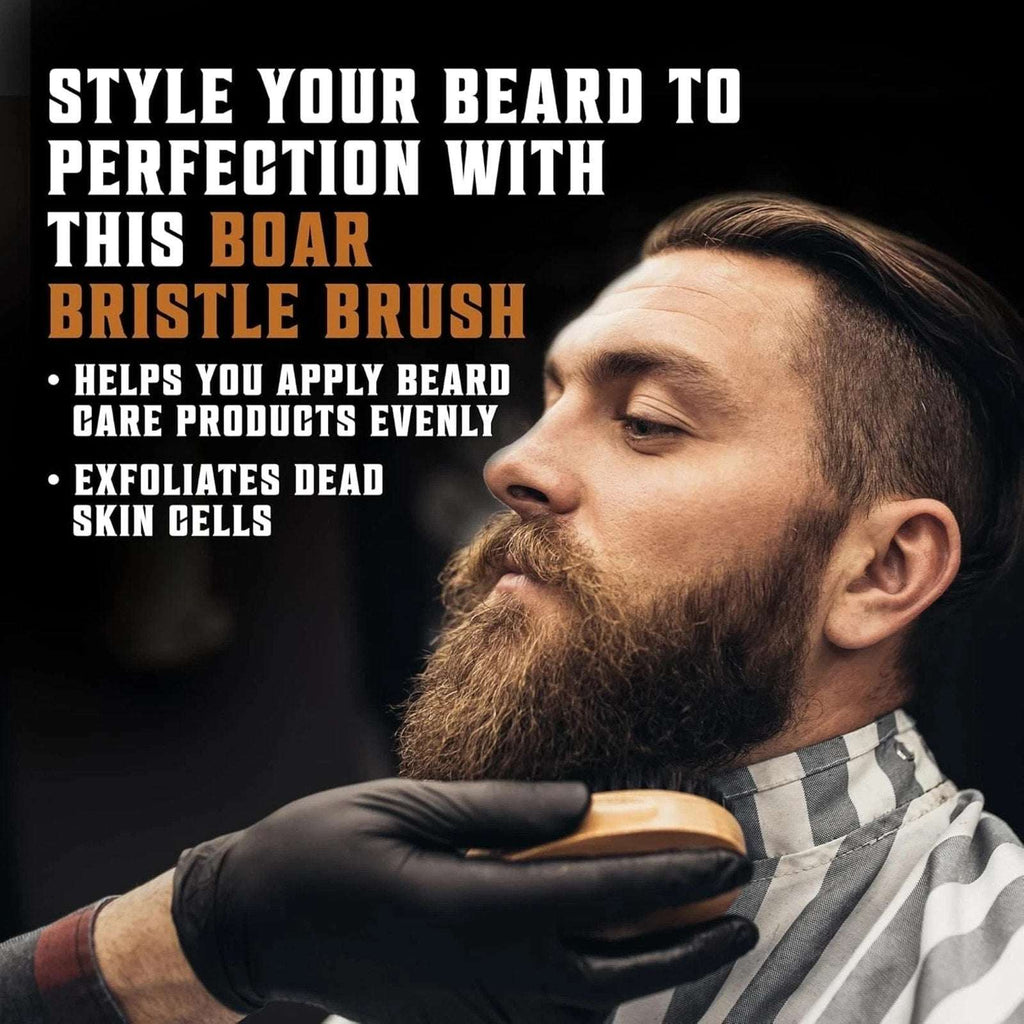 Viking Revolution Brush, Comb w/ Beard Wash & Conditioner Set Argan & Jojoba Oil