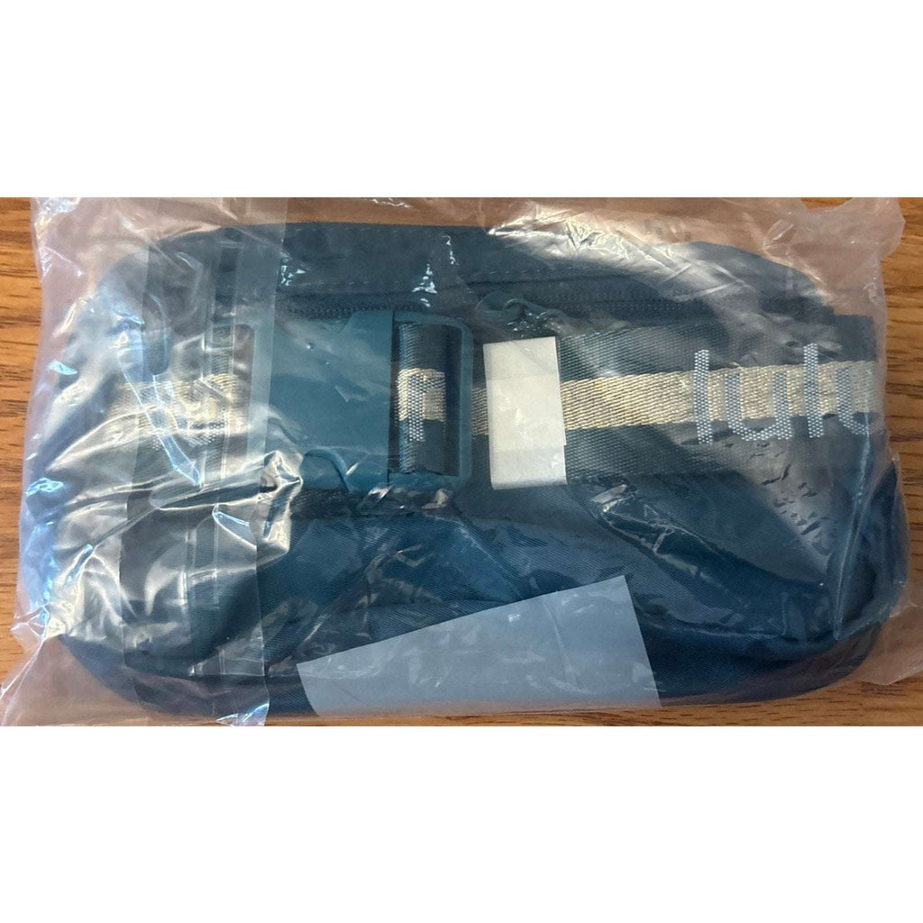 NWT Lululemon Everywhere Belt Bag 1L Teal/Gold Wordmark Crossbody Waist Pack